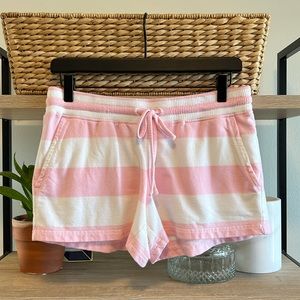 💕Vineyard Vines Mid-Rise Fleece Knit Stripe Pull On Short w/Pockets, XS